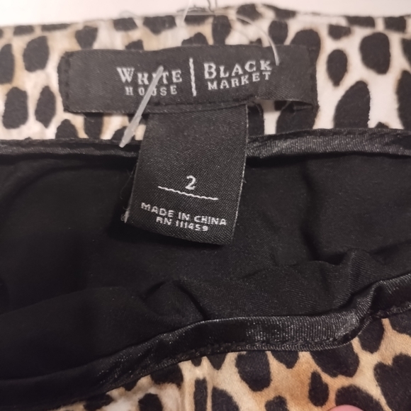 White House Black Market Animal Print Lined Skirt Size 2 Very Gently Used - Picture 2 of 2